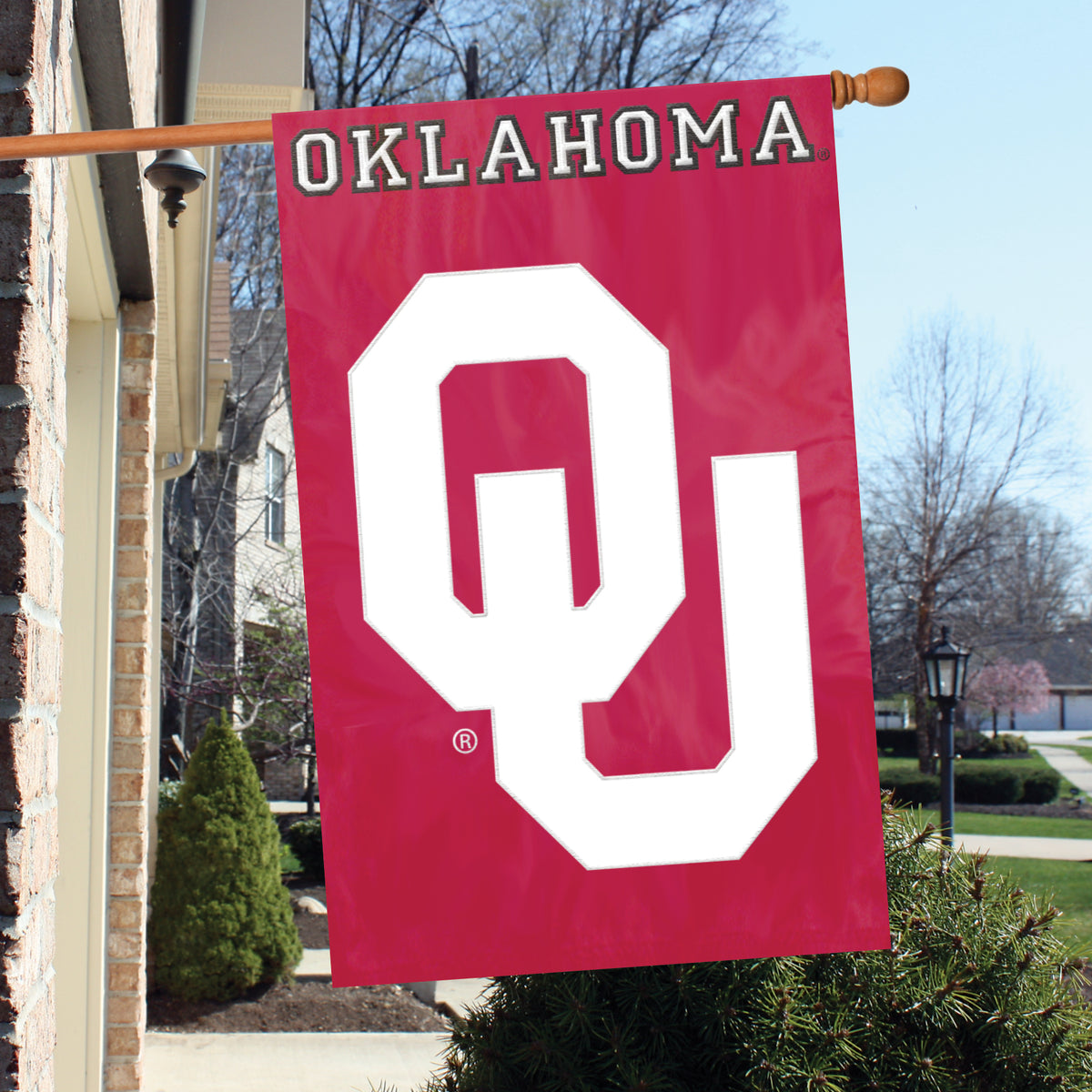 Oklahoma Sooners Applique Banner Flag