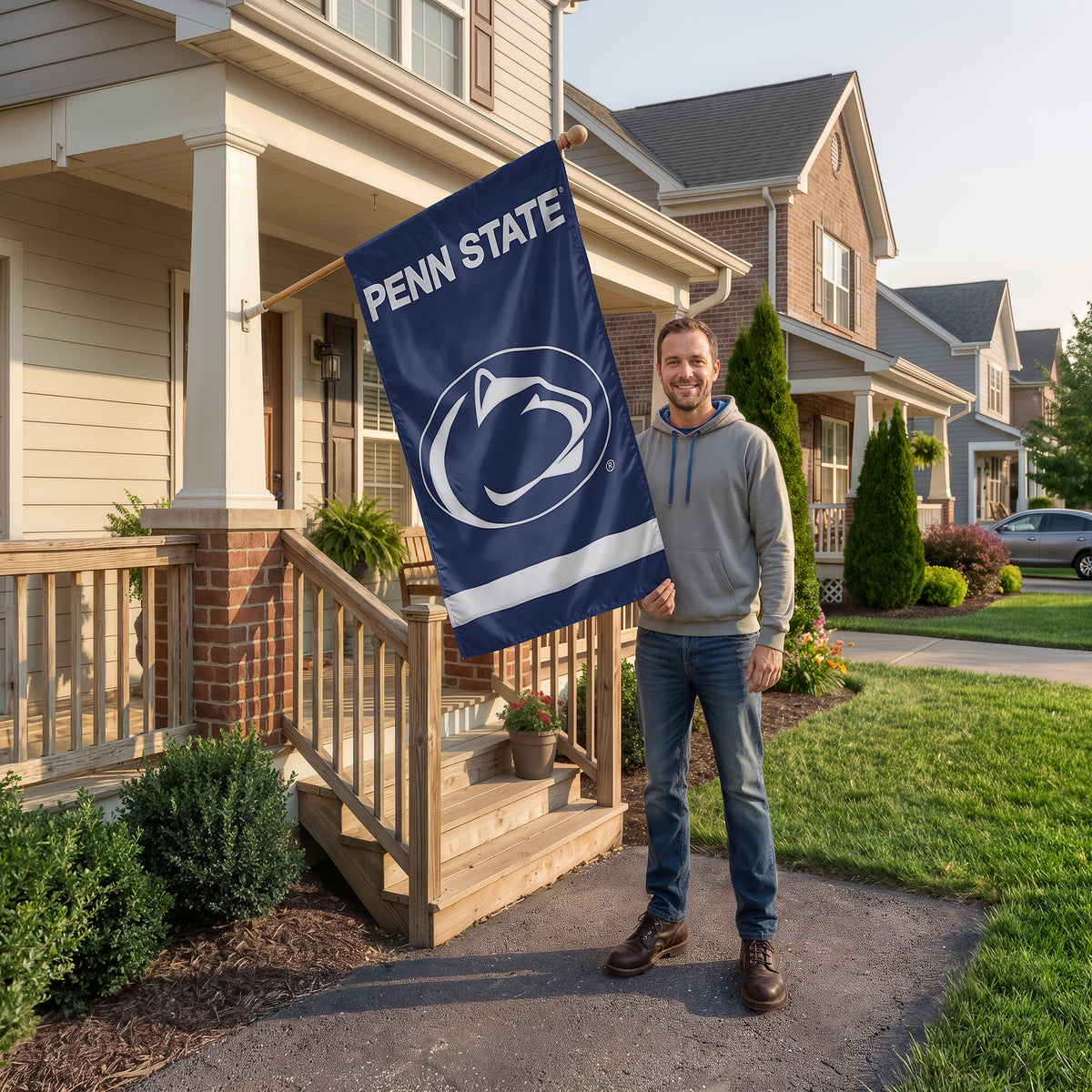 Penn State Nittany Lions Applique Banner Flag