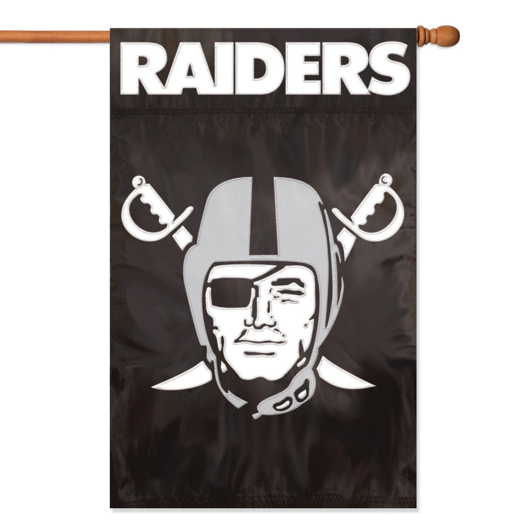Las Vegas Raiders Applique Banner Flag