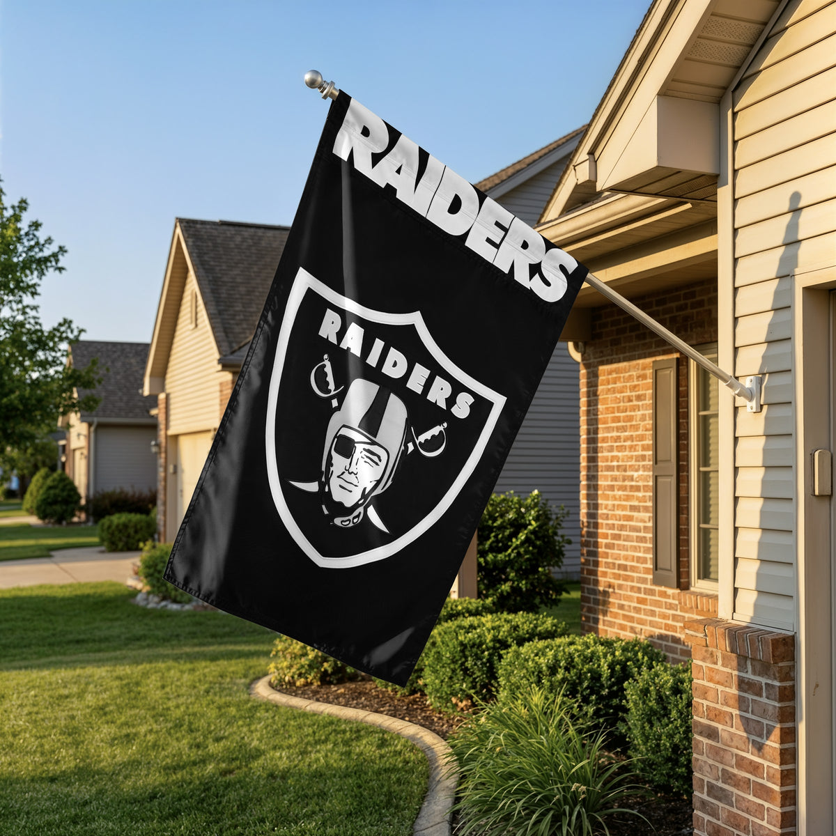 Las Vegas Raiders Applique Banner Flag