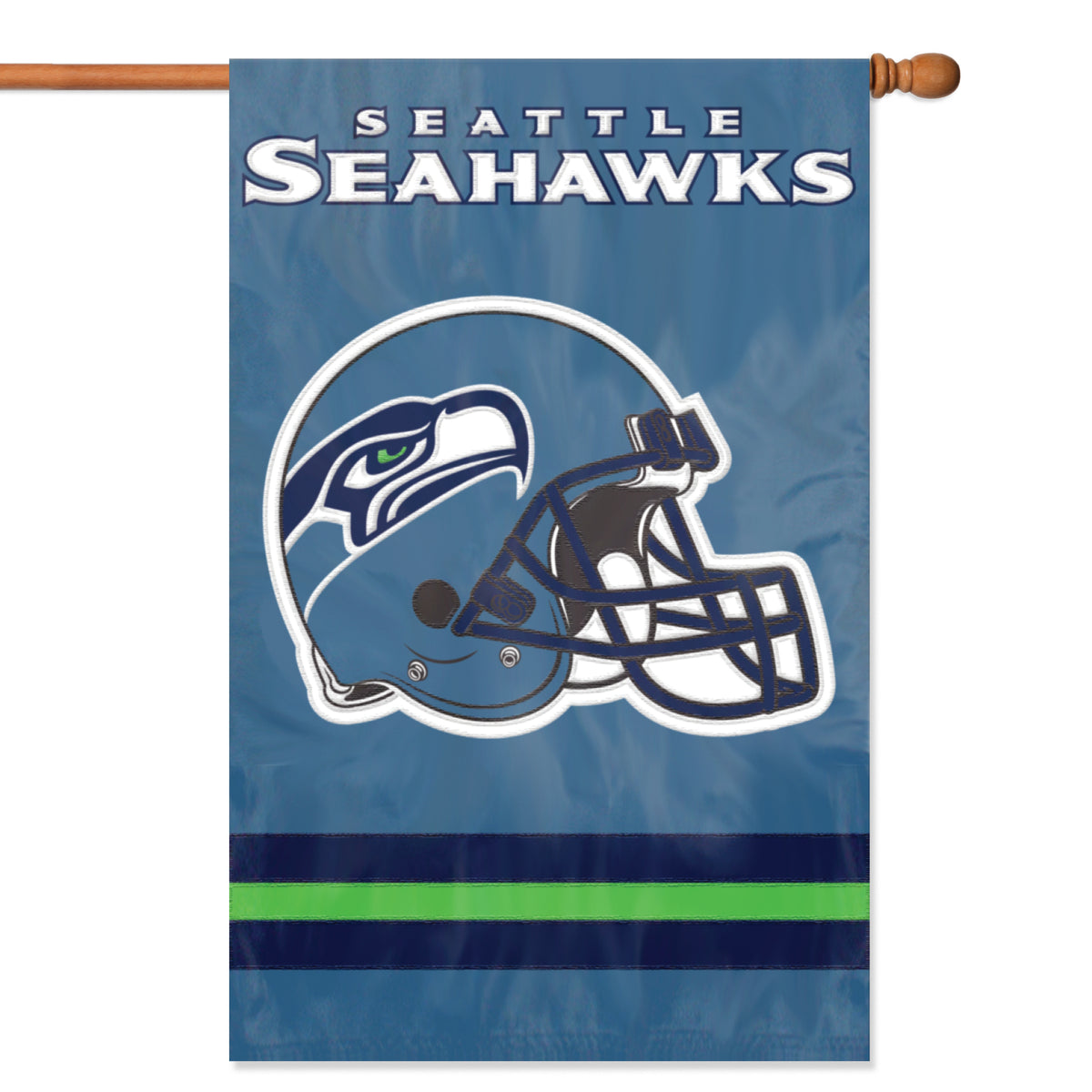 Seattle Seahawks Applique Banner Flag