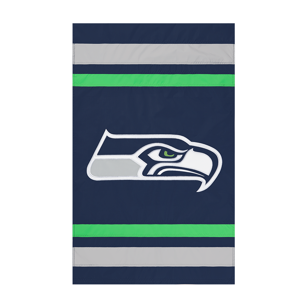 Seattle Seahawks Applique Banner Flag