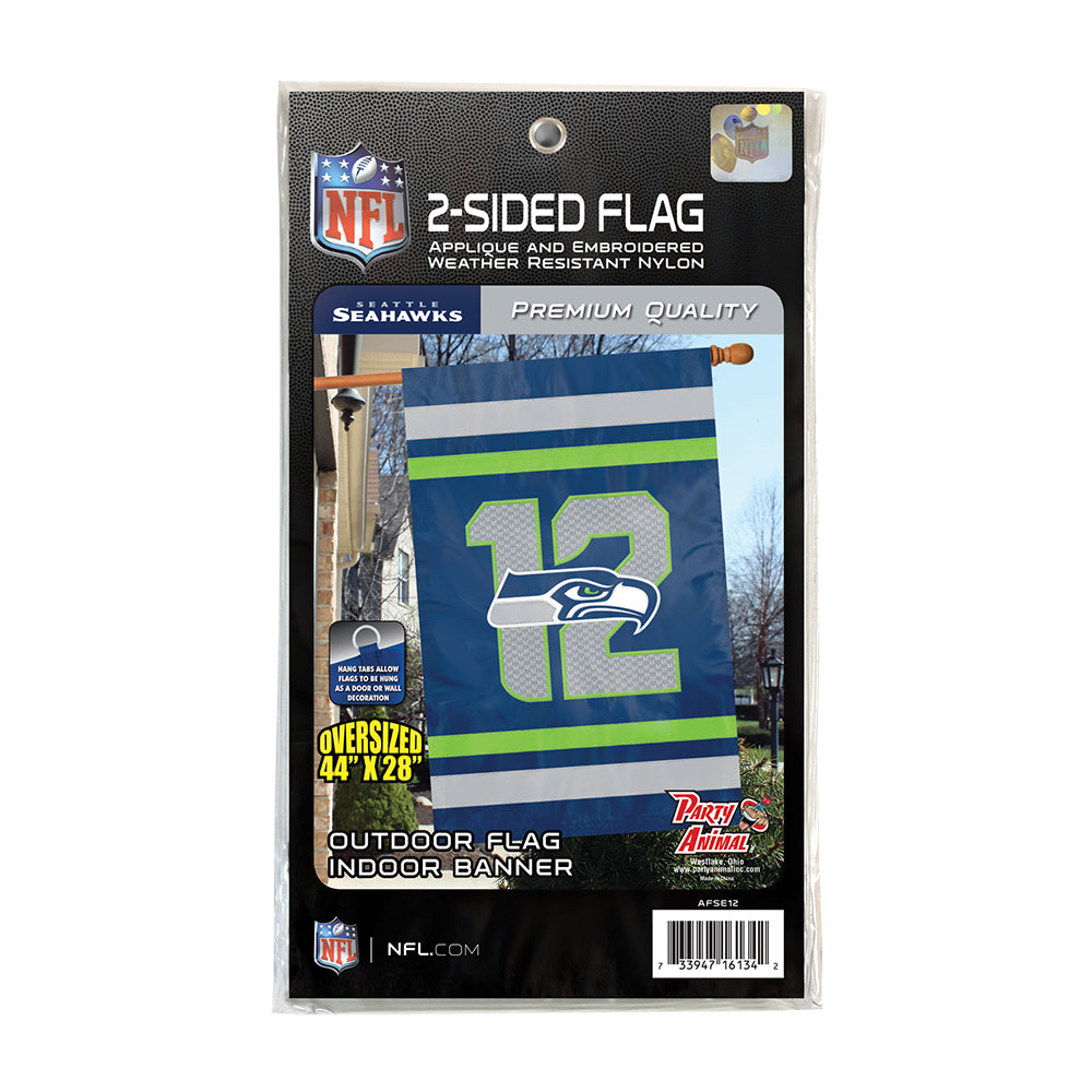 Seattle Seahawks Applique Banner Flag