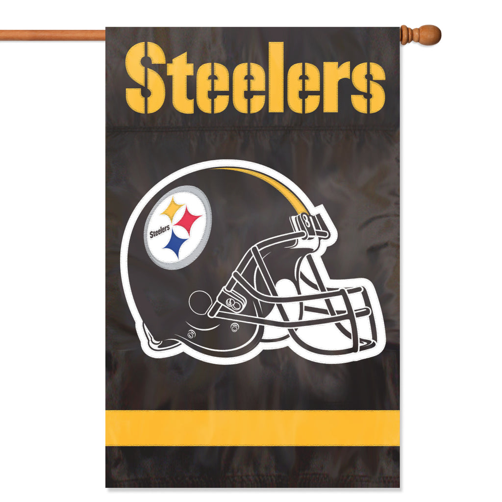 Pittsburgh Steelers Applique Banner Flag