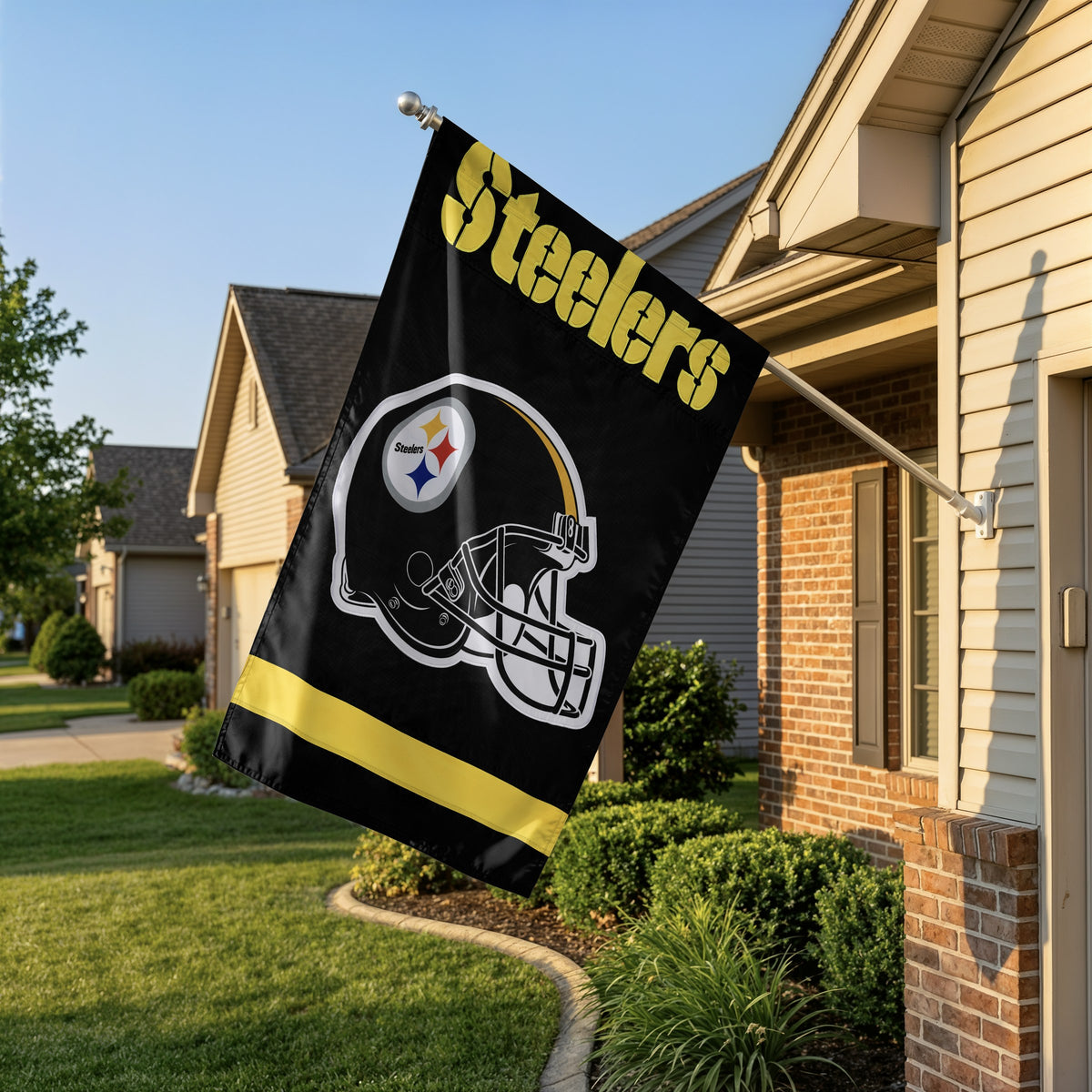 Pittsburgh Steelers Applique Banner Flag