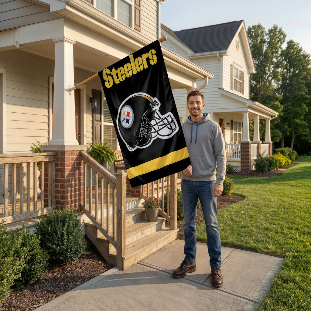 Pittsburgh Steelers Applique Banner Flag