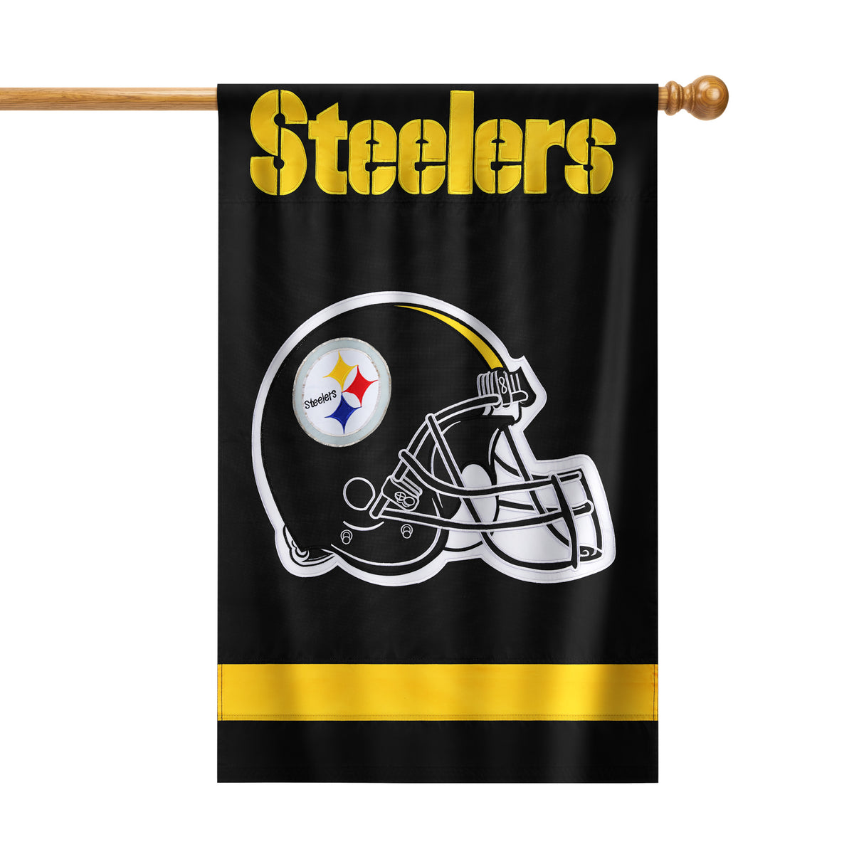Pittsburgh Steelers Applique Banner Flag