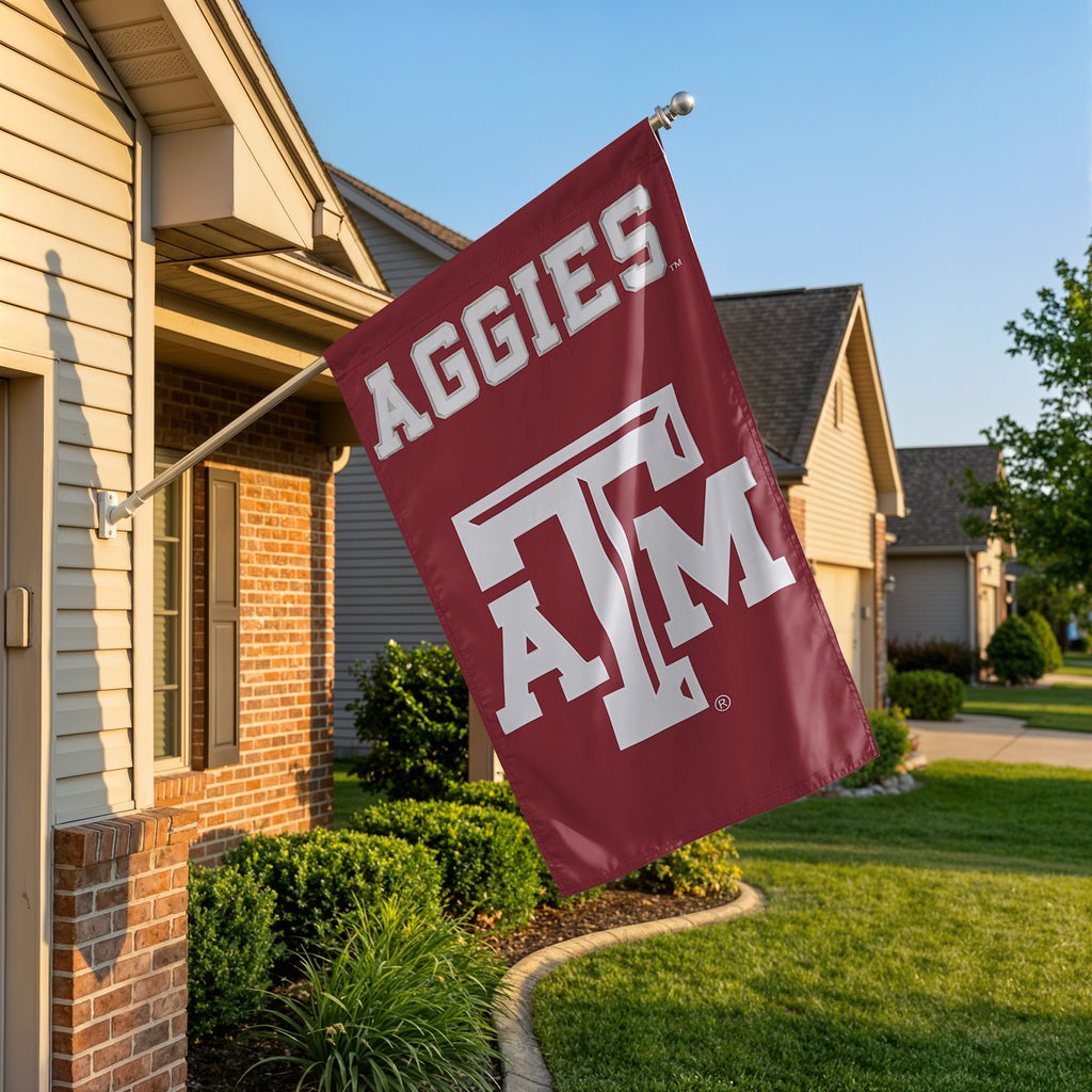 Texas A & M Aggies Applique Banner Flag