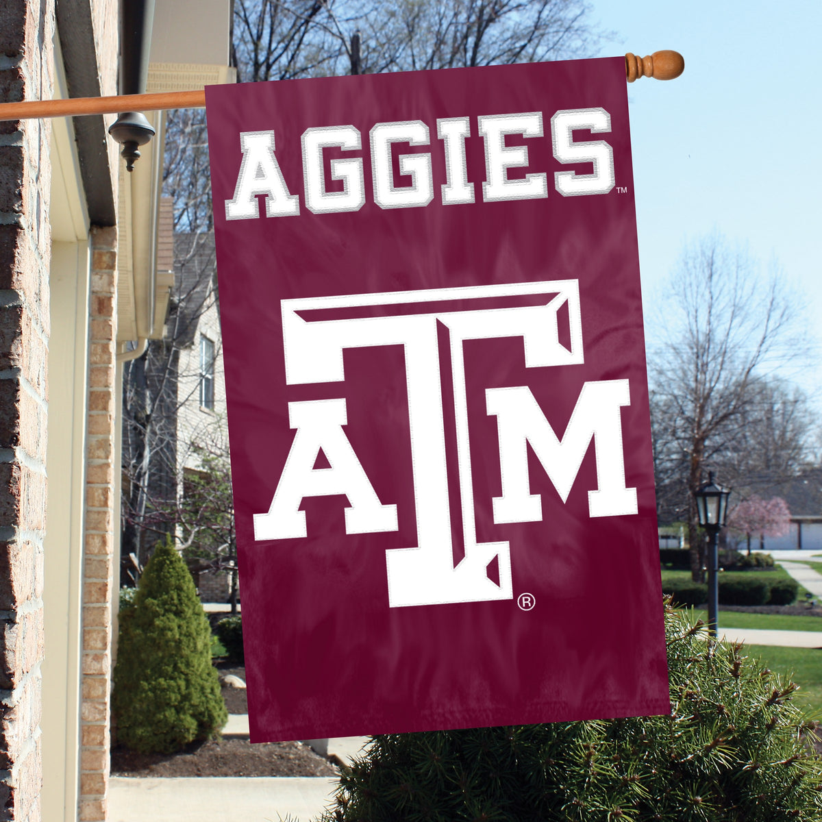 Texas A & M Aggies Applique Banner Flag