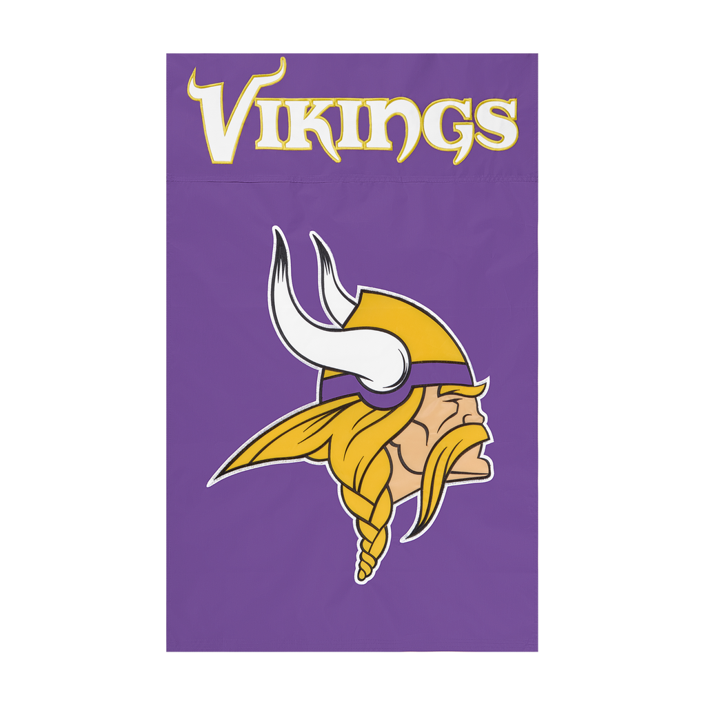 Minnesota Vikings Applique Banner Flag