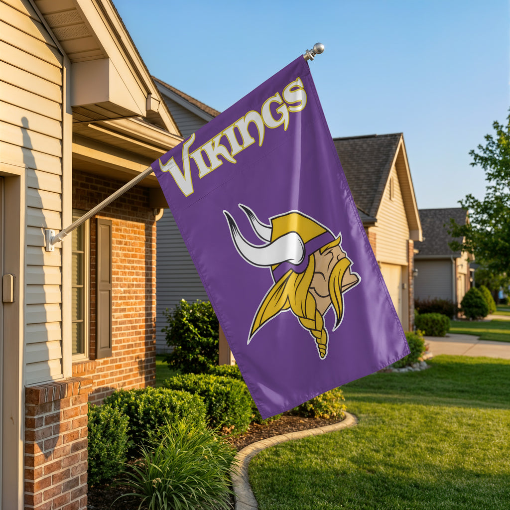 Minnesota Vikings Applique Banner Flag
