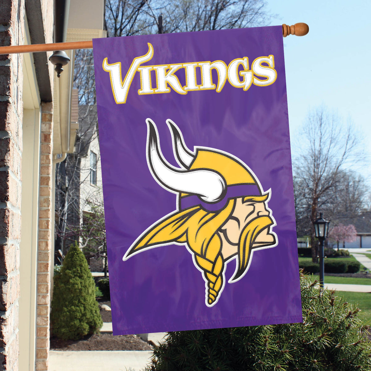 Minnesota Vikings Applique Banner Flag