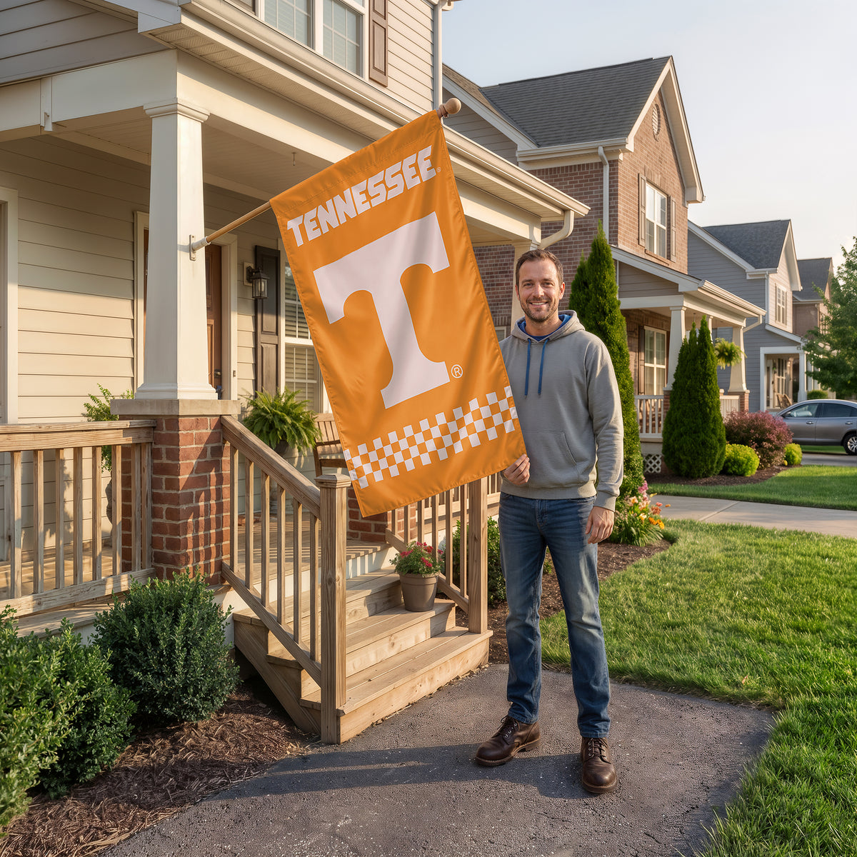 Tennessee Volunteers Applique Banner Flag