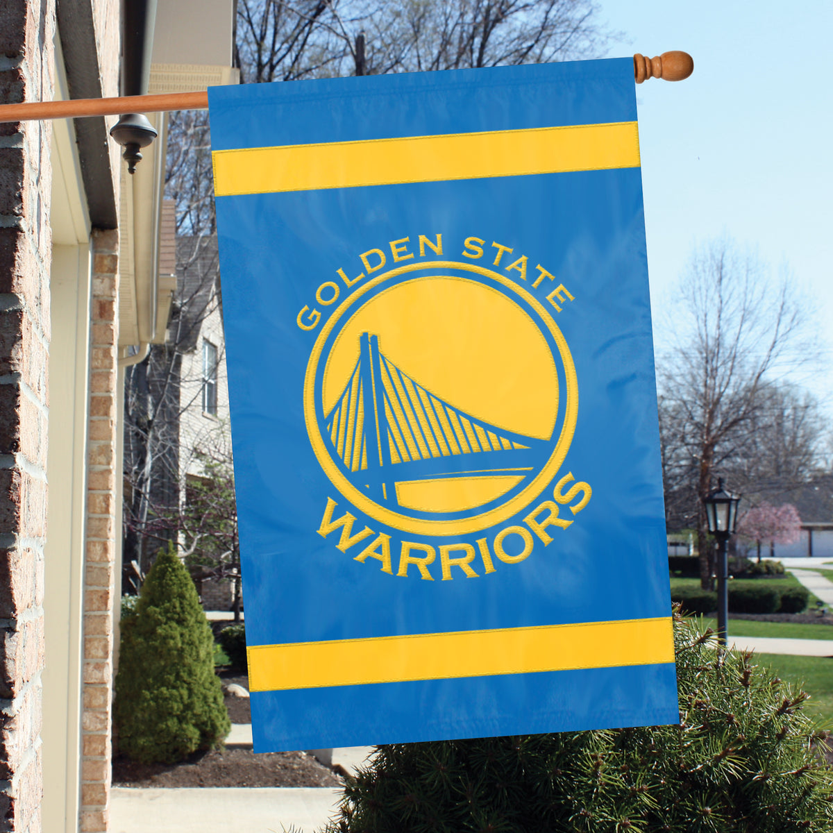 Golden State Warriors Applique Banner Flag