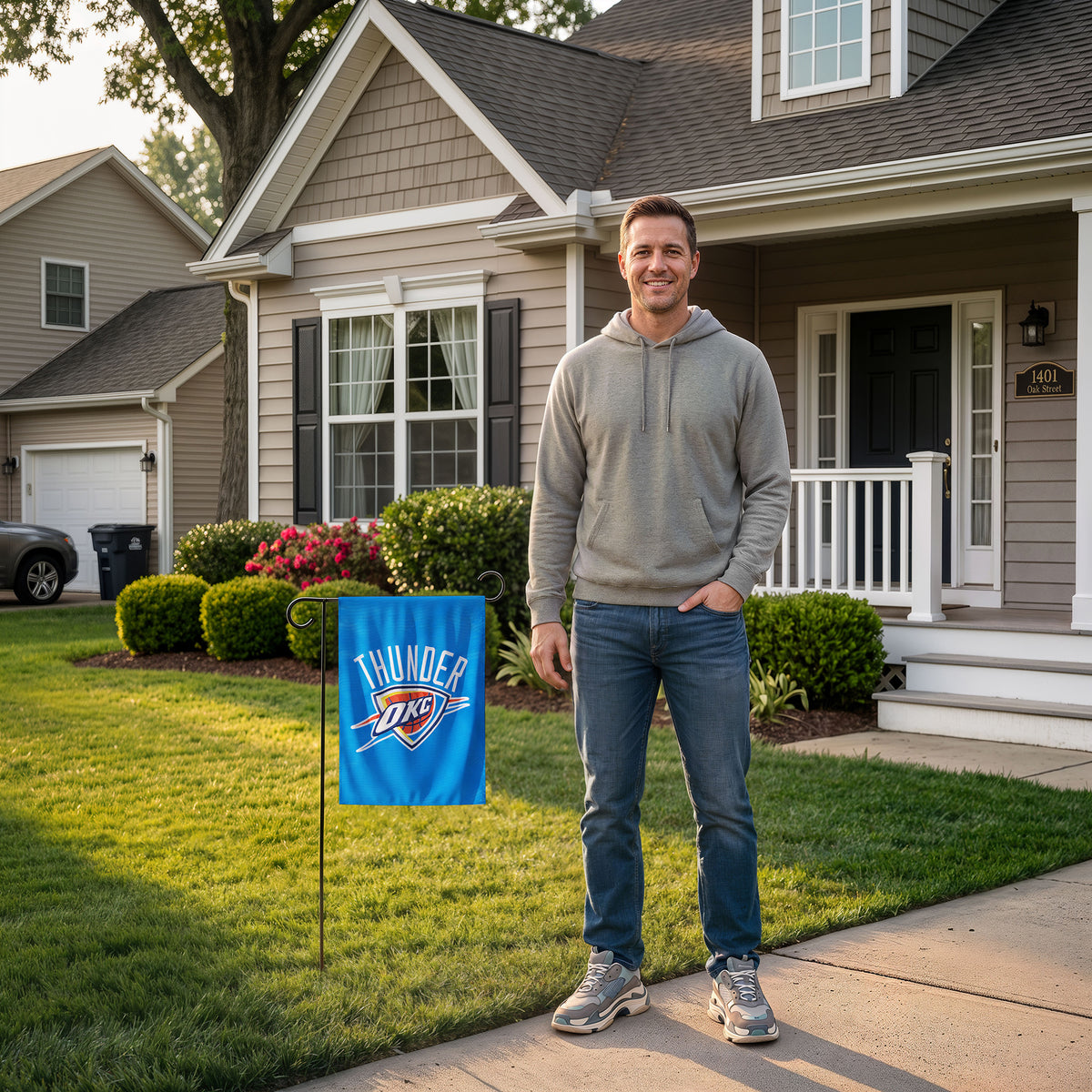 Oklahoma City Thunder Premium Garden Flag