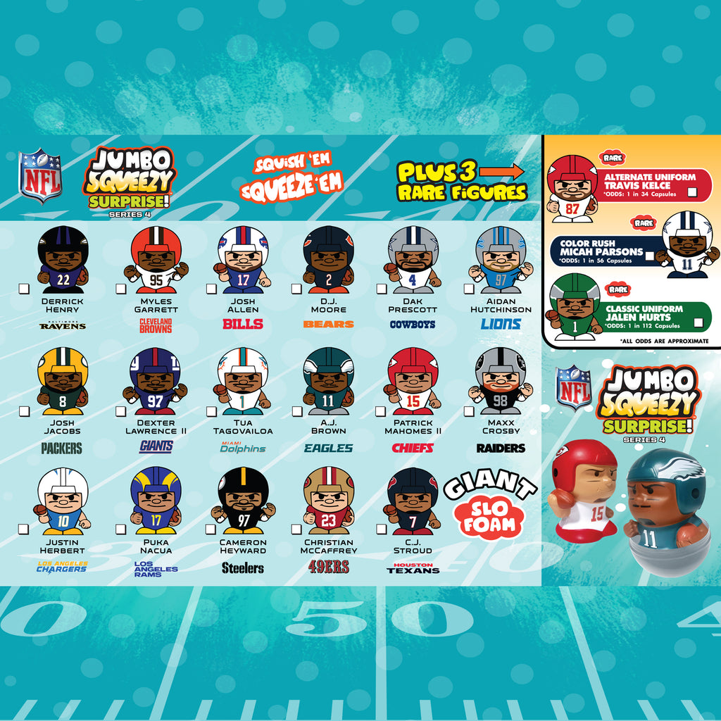 NFL Jumbo Squeezy Capsule Display 2025 - 18ct