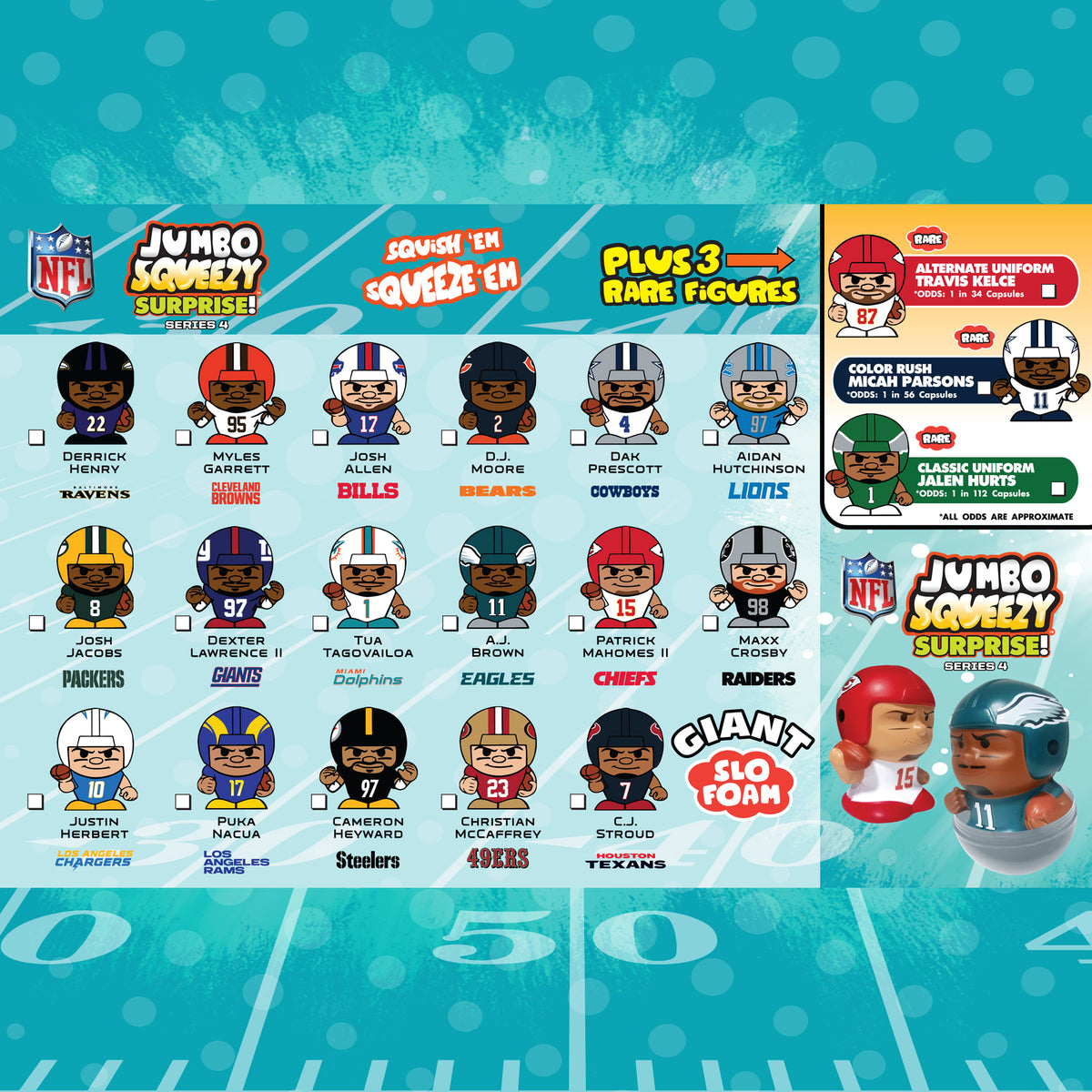 NFL Jumbo Squeezy Capsule Display 2025 - 18ct