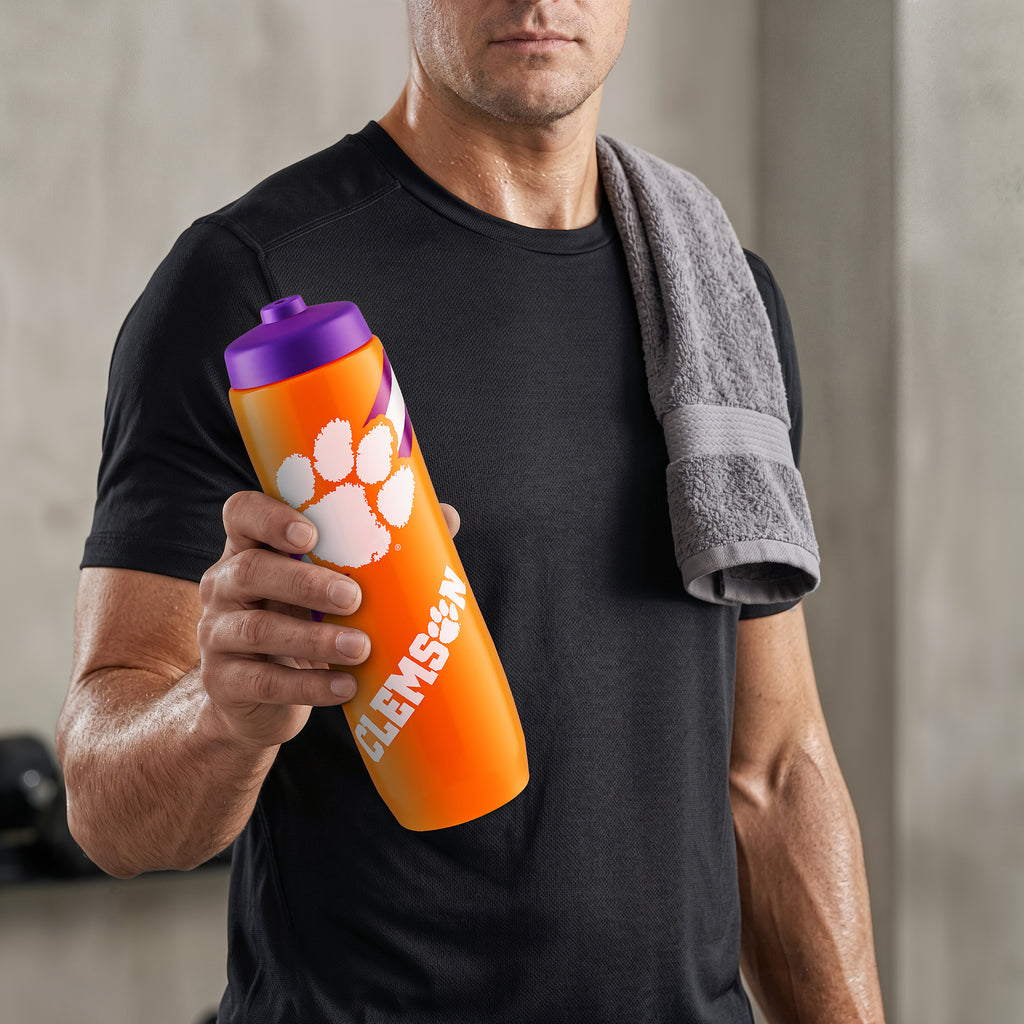 Clemson Squeezy Water Bottle