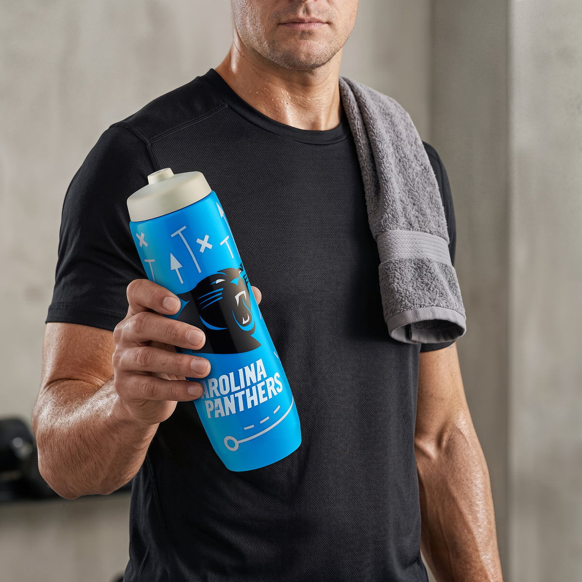 Carolina Panthers Squeezy Water Bottle