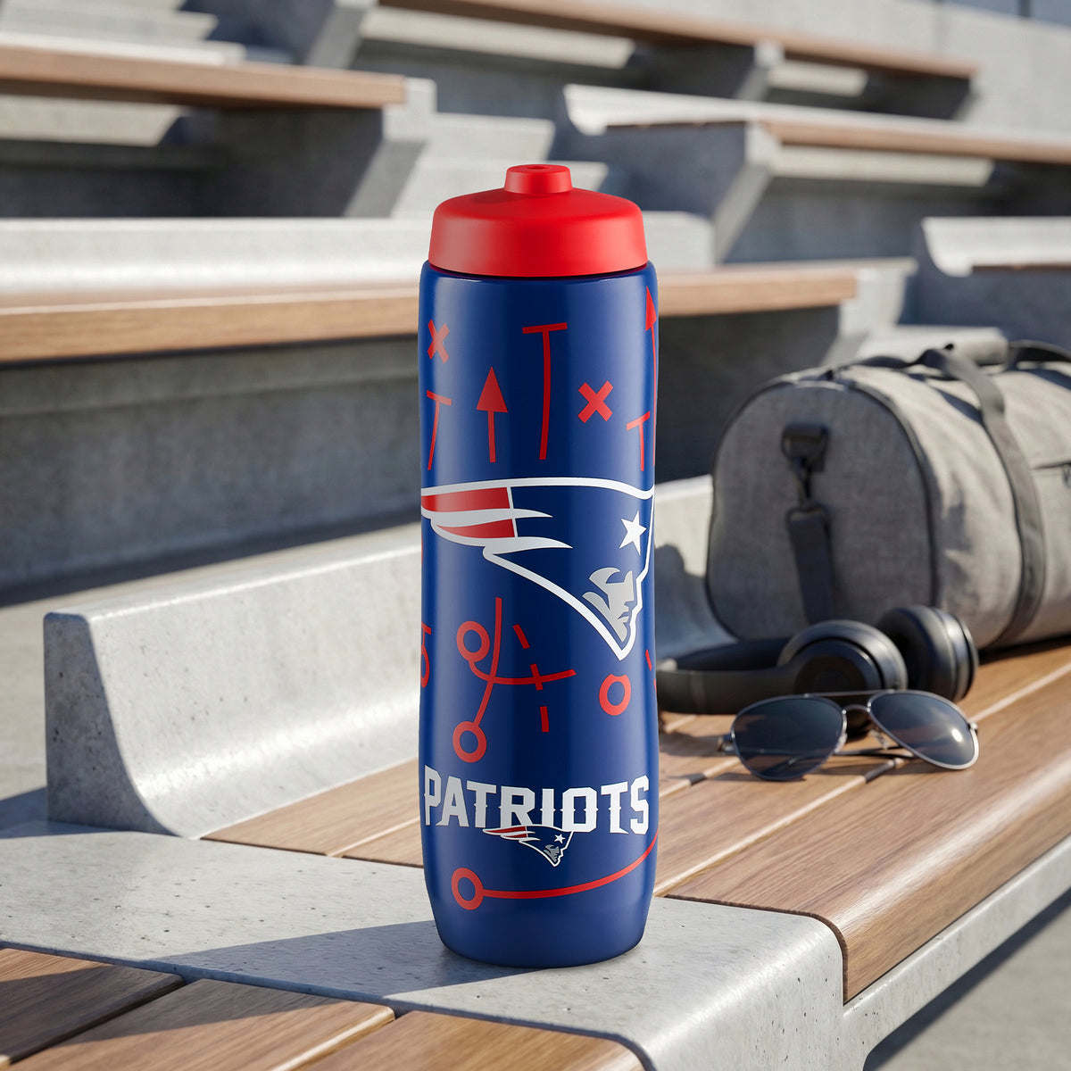 New England Patriots Squeezy Water Bottle