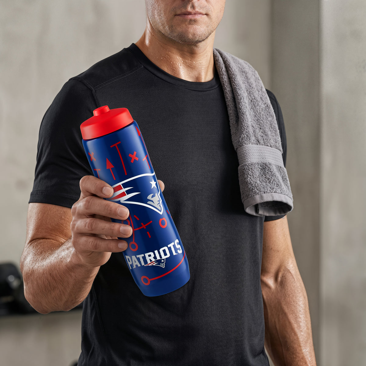 New England Patriots Squeezy Water Bottle