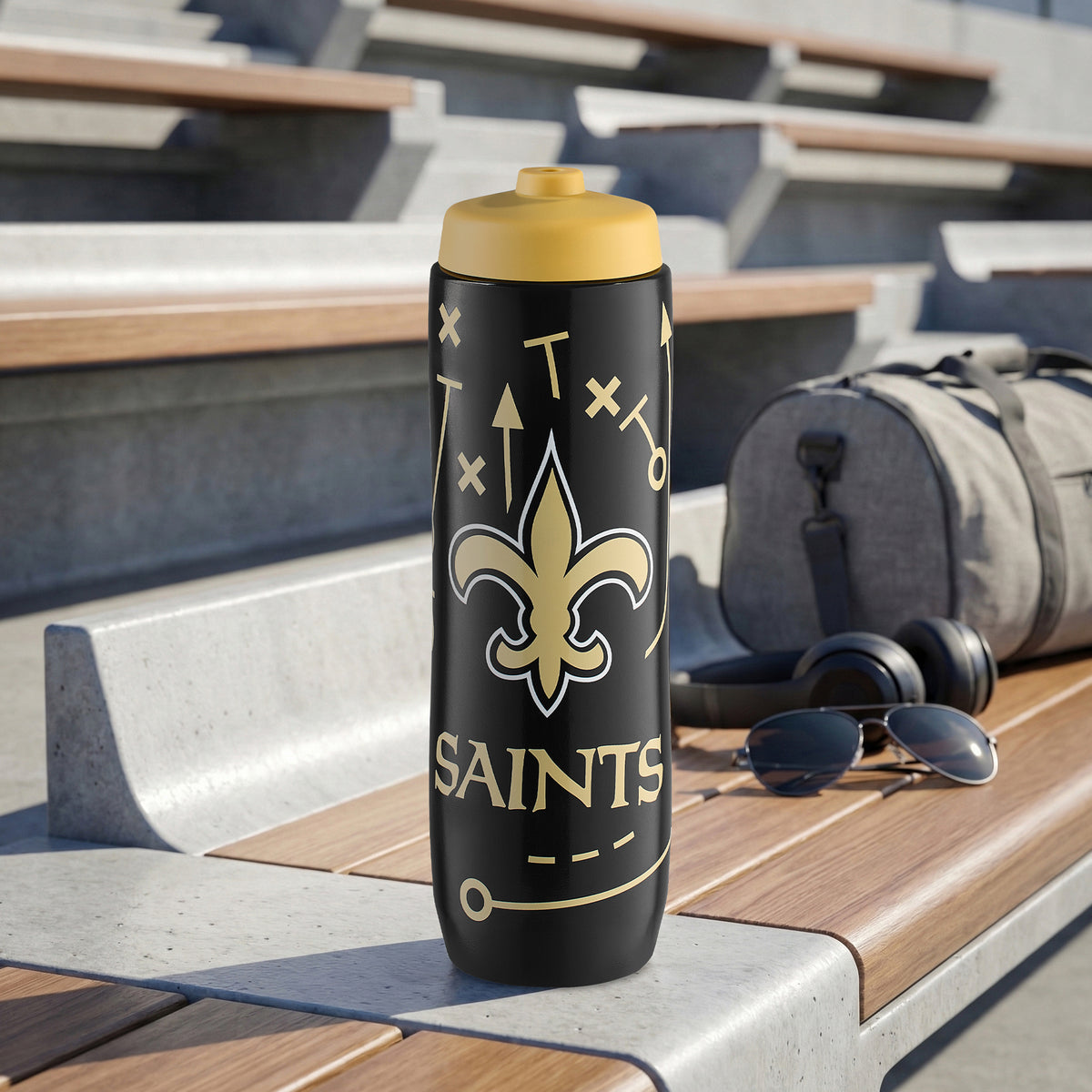 New Orleans Saints Squeezy Water Bottle