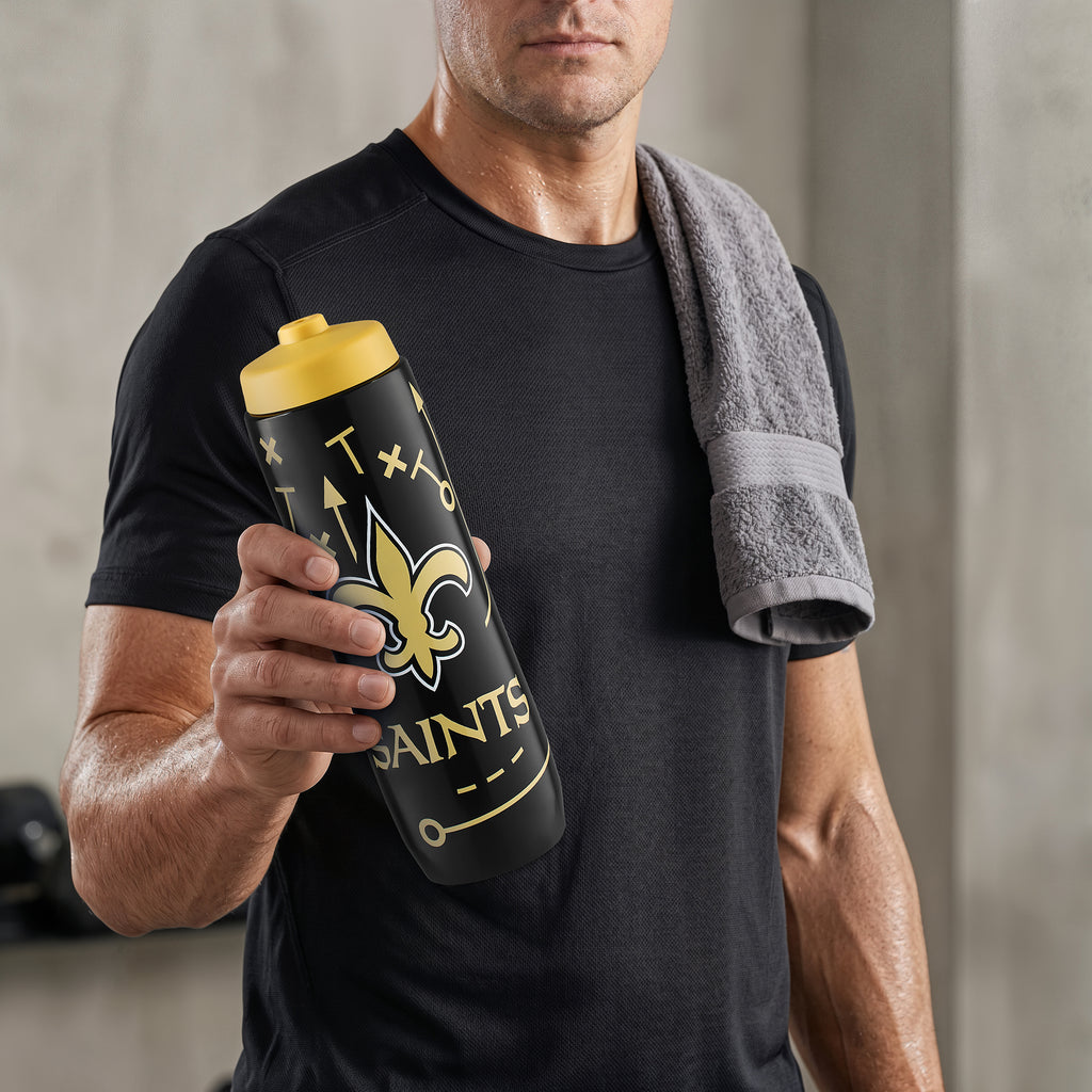 New Orleans Saints Squeezy Water Bottle
