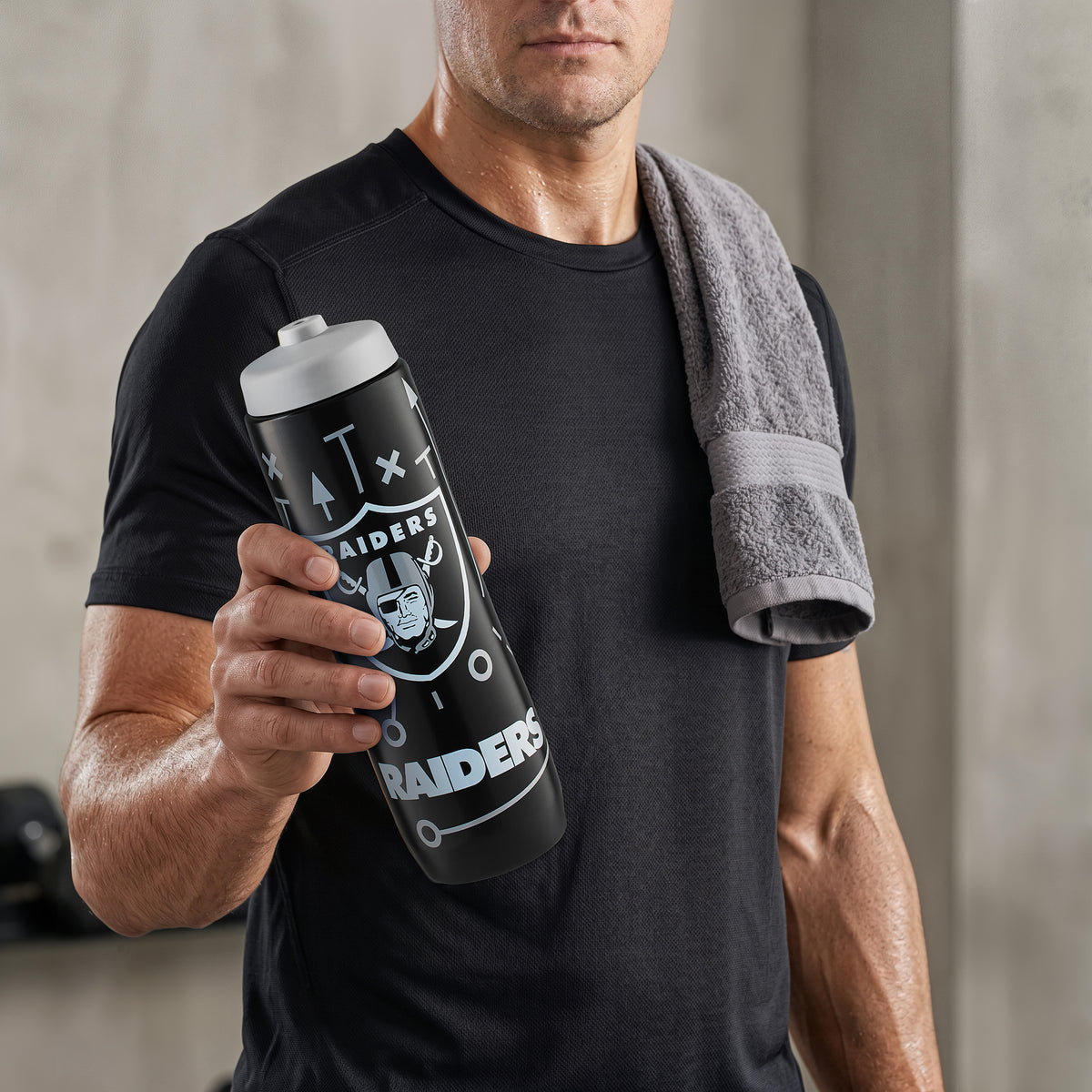 Las Vegas Raiders Squeezy Water Bottle