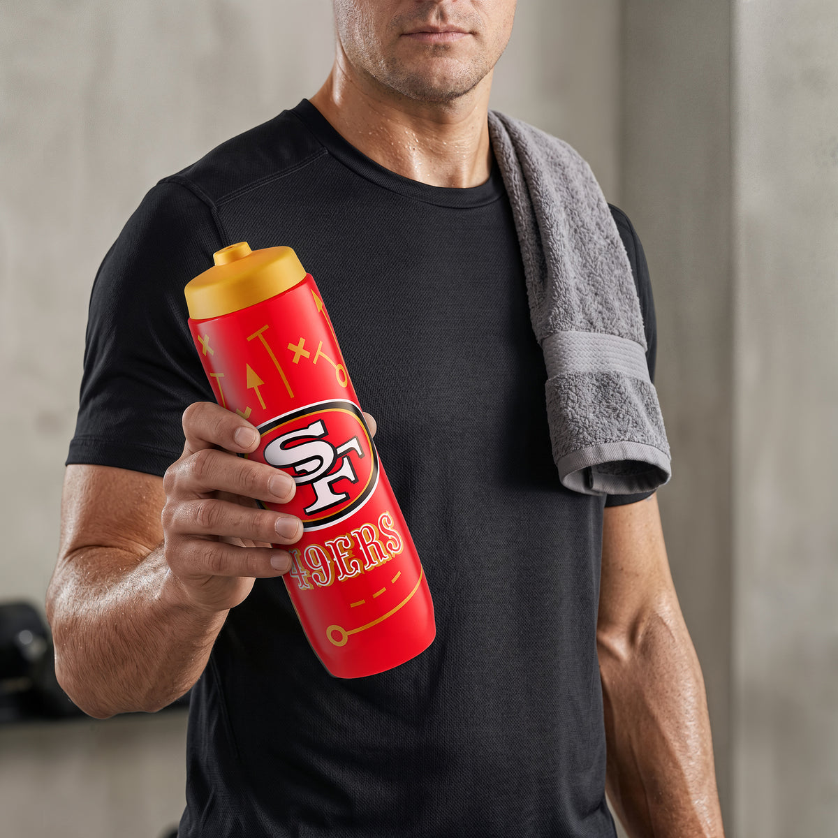 San Francisco 49ers Squeezy Water Bottle