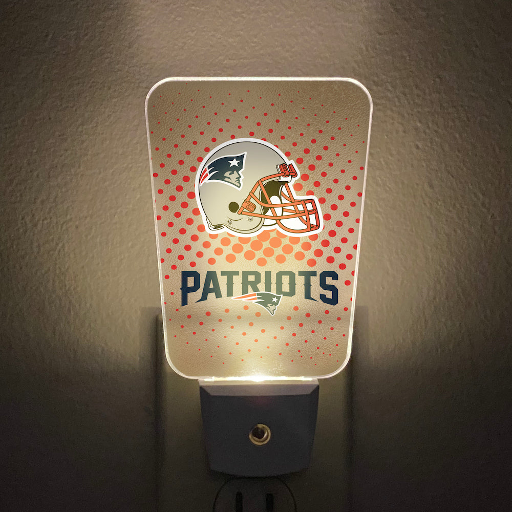 New England Patriots Team Frosted Night Light