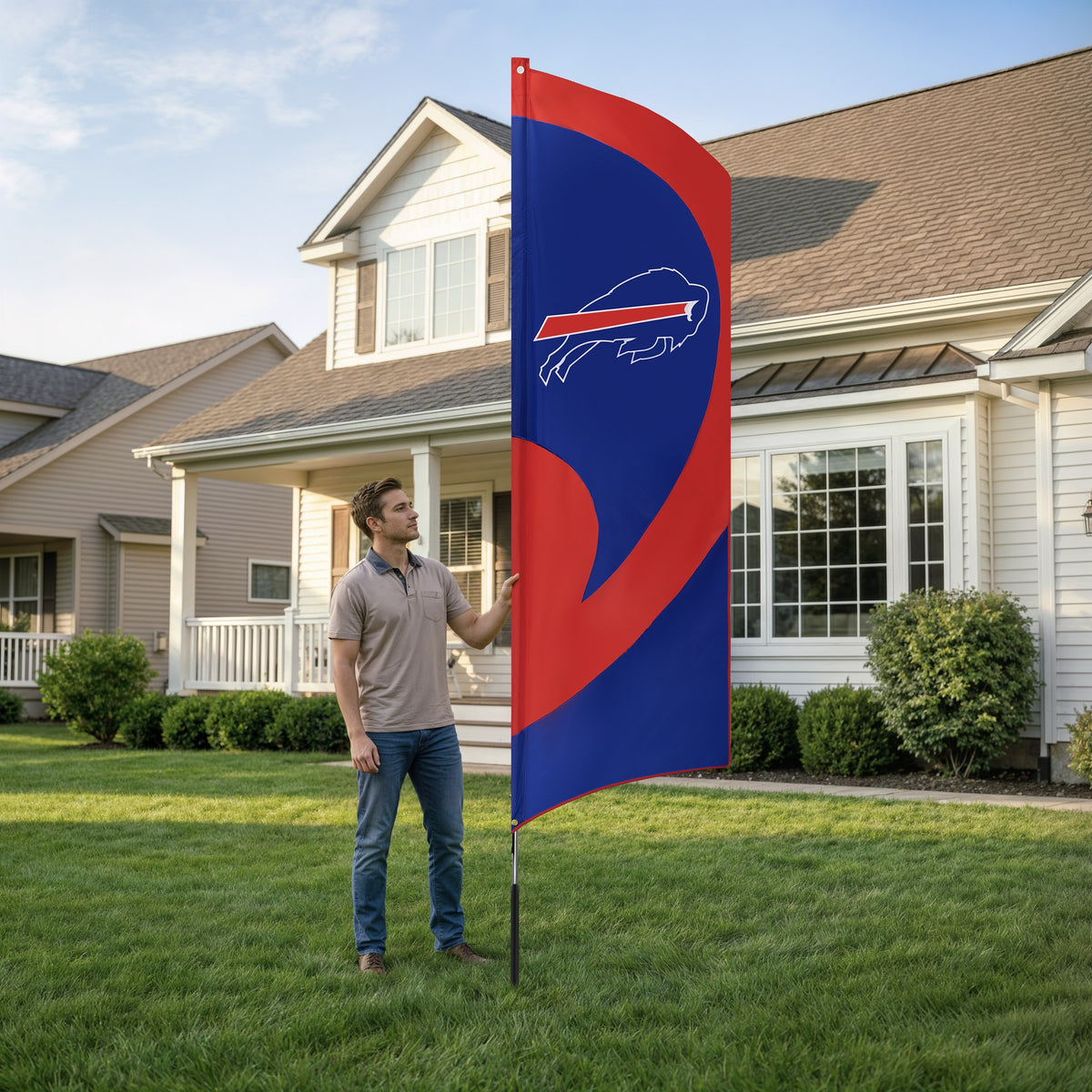 Buffalo Bills Tall Team Flag Kit