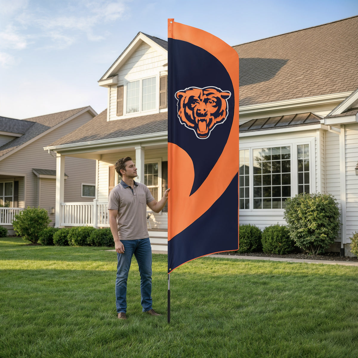 Chicago Bears Tall Team Flag Kit