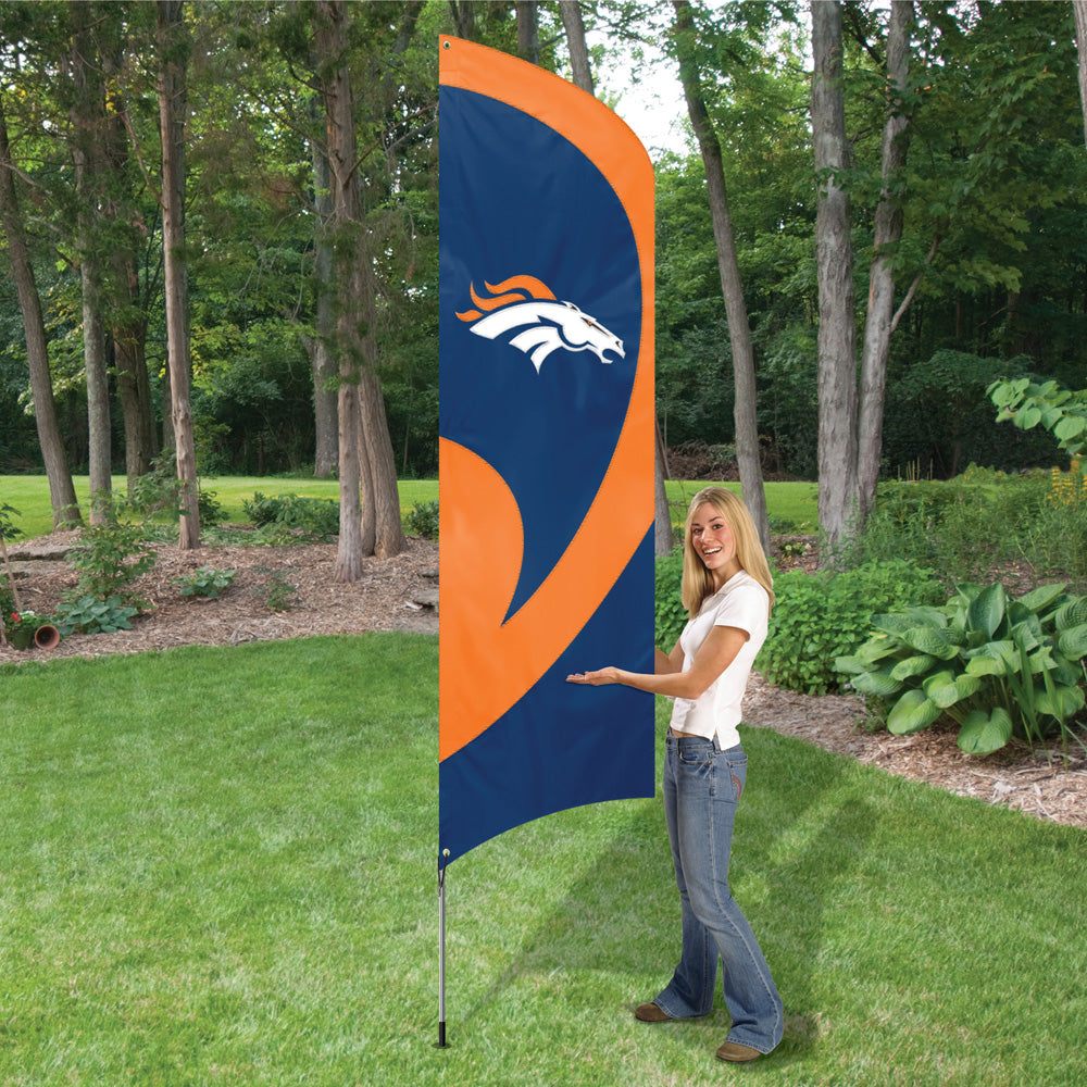 Denver Broncos Tall Team Flag Kit