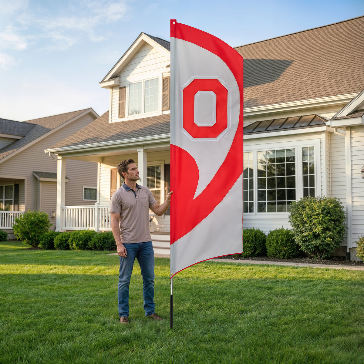 Ohio State Tall Team Flag Kit