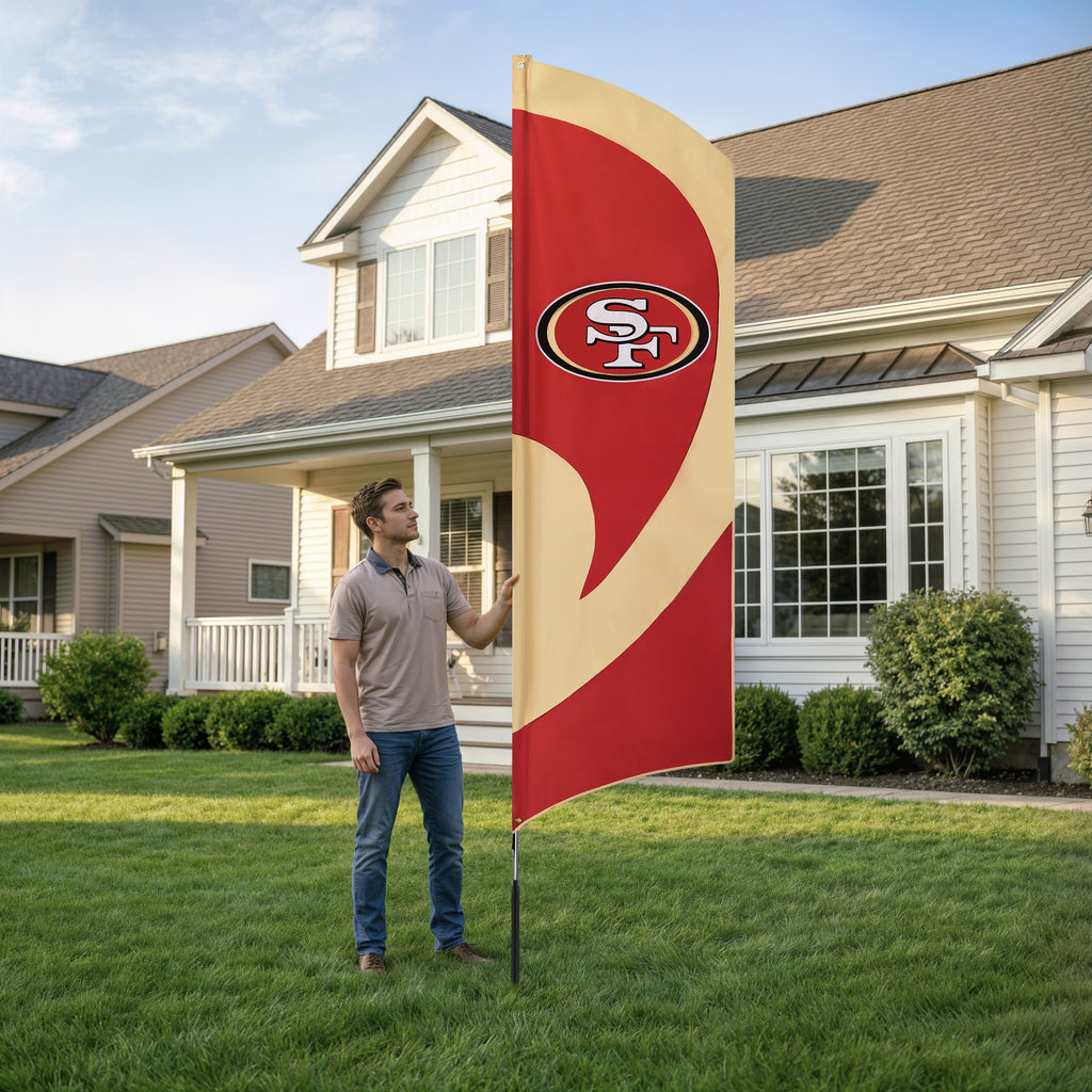 San Francisco 49ers Tall Team Flag Kit