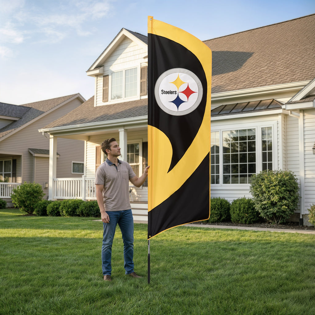 Pittsburgh Steelers Tall Team Flag Kit