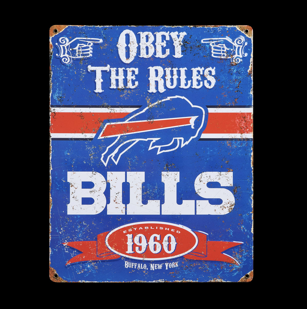 Buffalo Bills Pub-Style Embossed Metal Sign