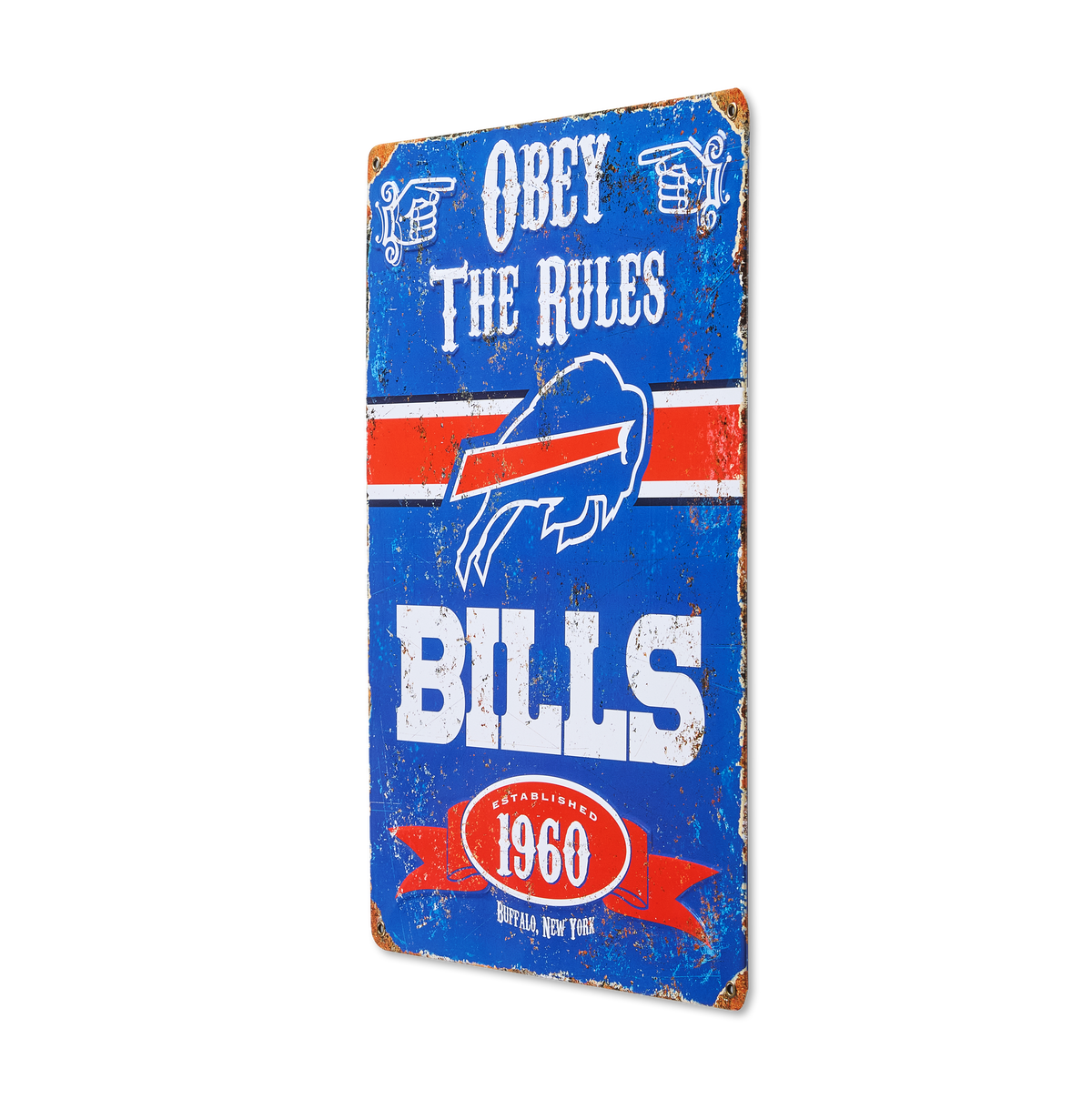 Buffalo Bills Pub-Style Embossed Metal Sign