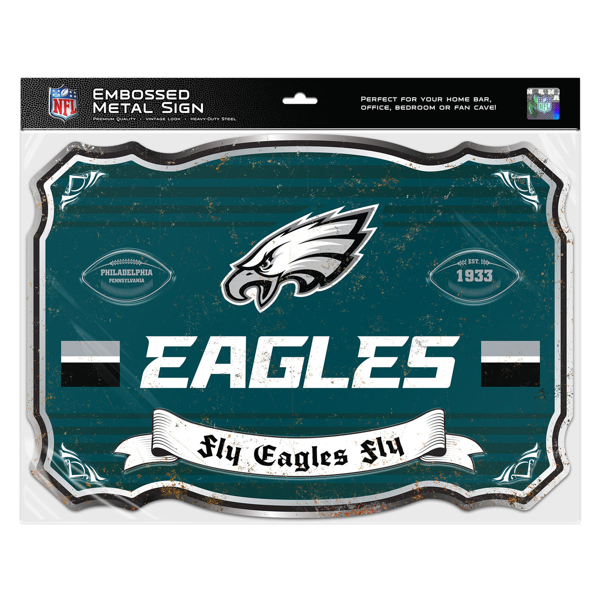 Philadelphia Eagles Embossed Metal Sign
