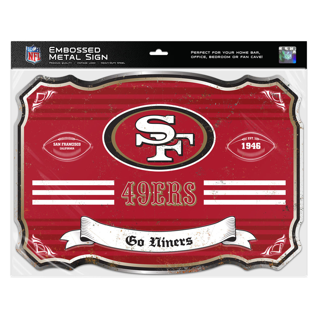 San Francisco 49ers Embossed Metal Sign
