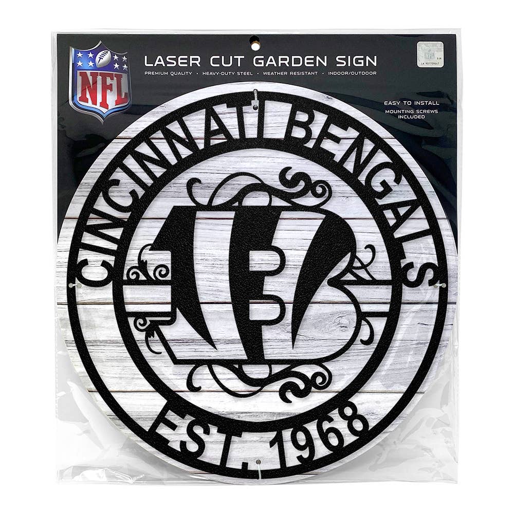 Cincinnati Bengals Laser Cut Metal Sign