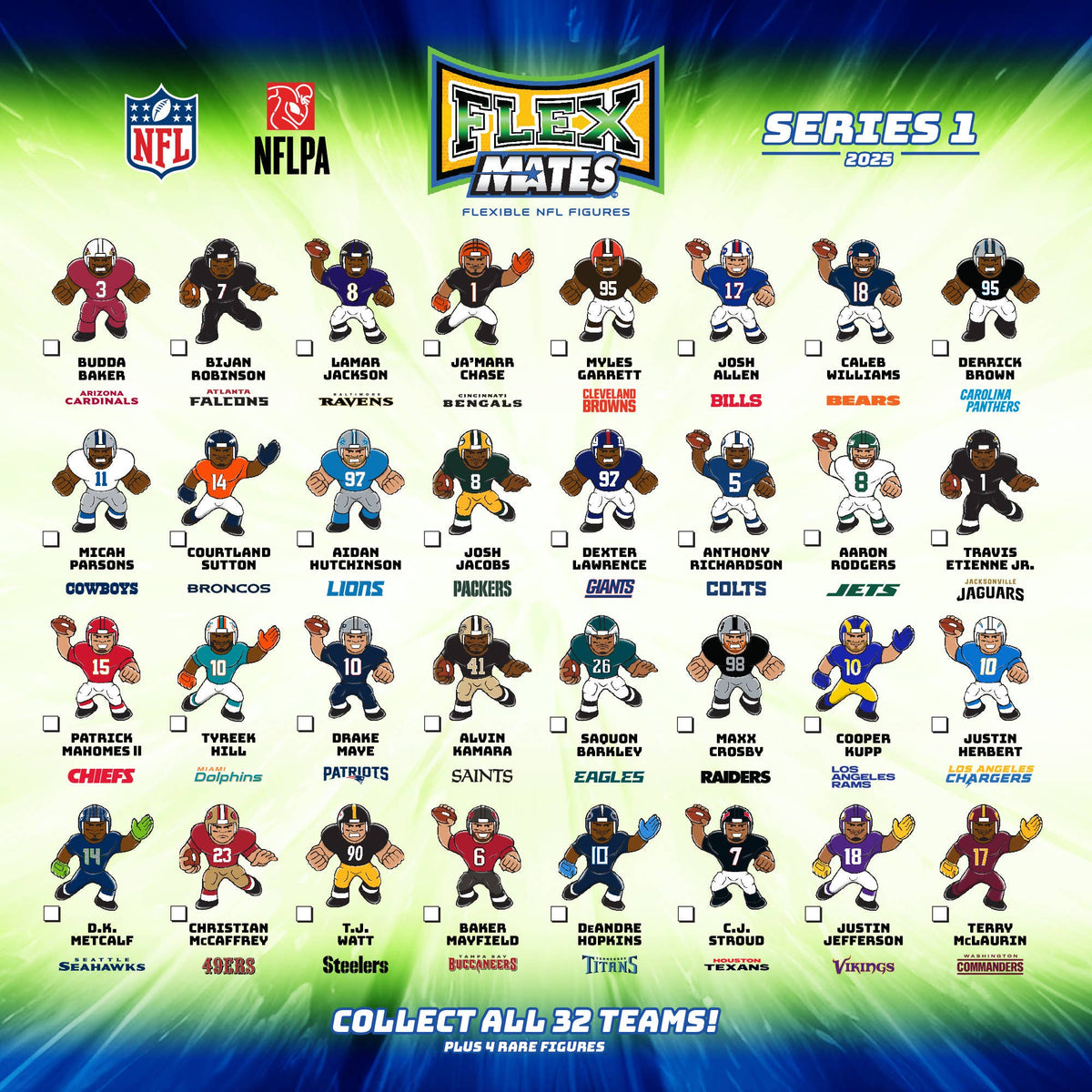 NFL FlexMates Display 2025 32ct