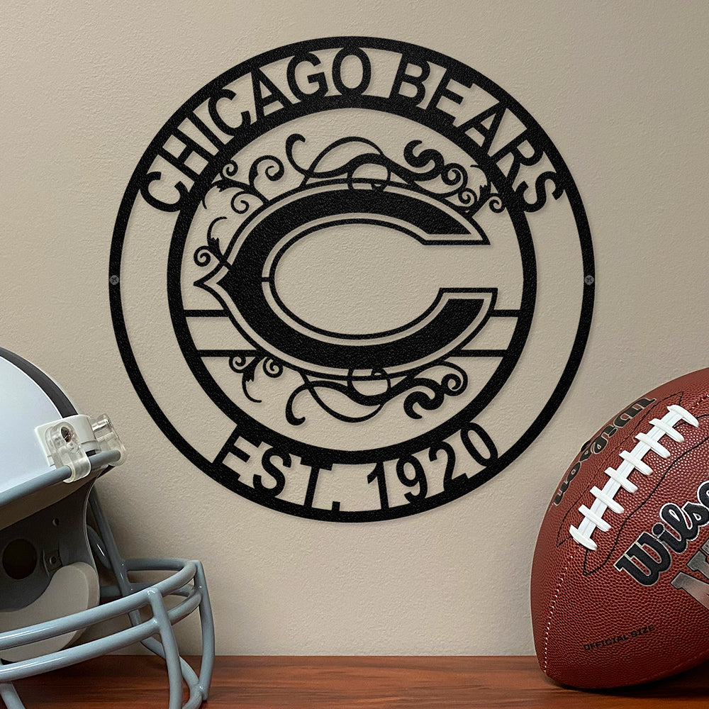 Chicago Bears Laser Cut Metal Sign