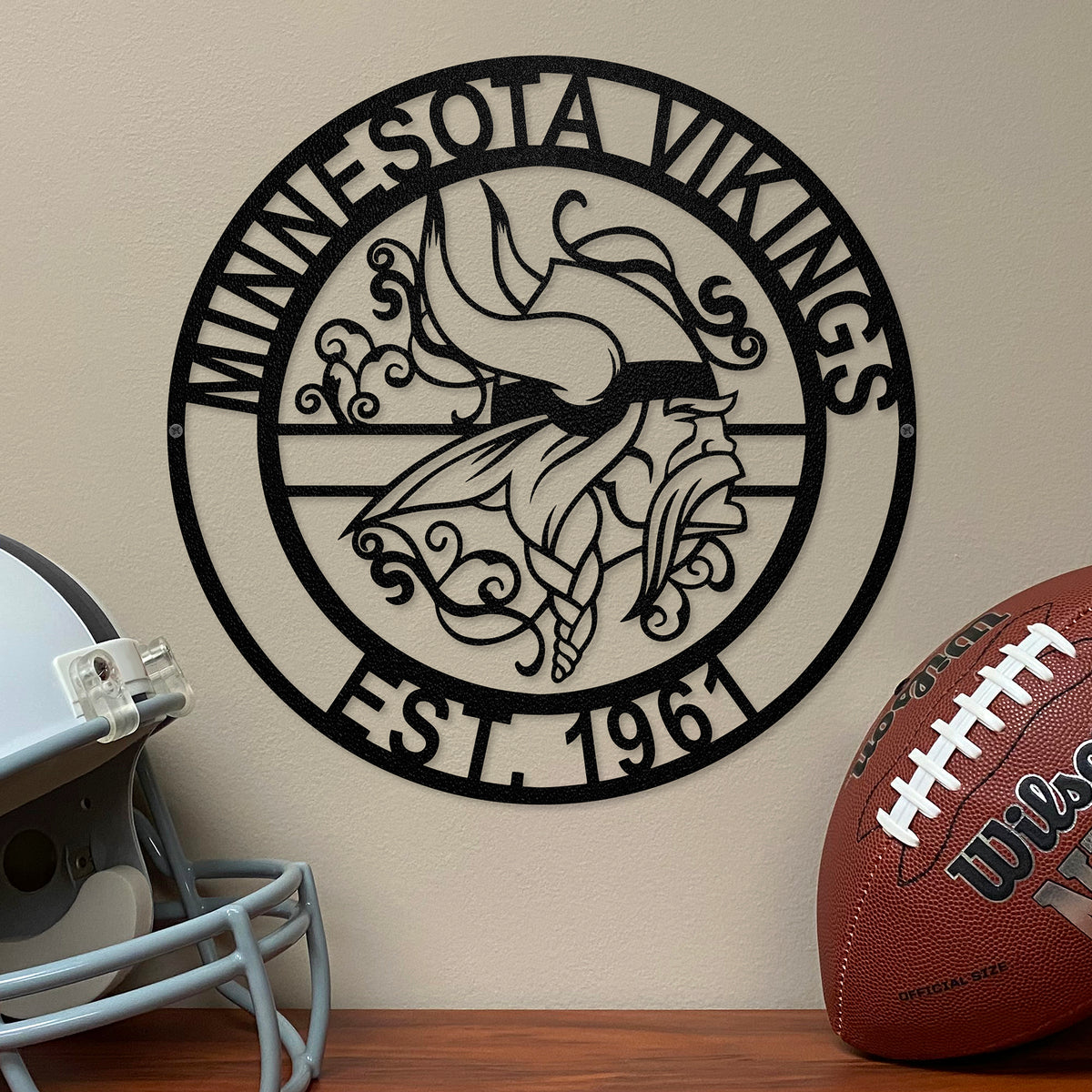 Minnesota Vikings Laser Cut Metal Sign