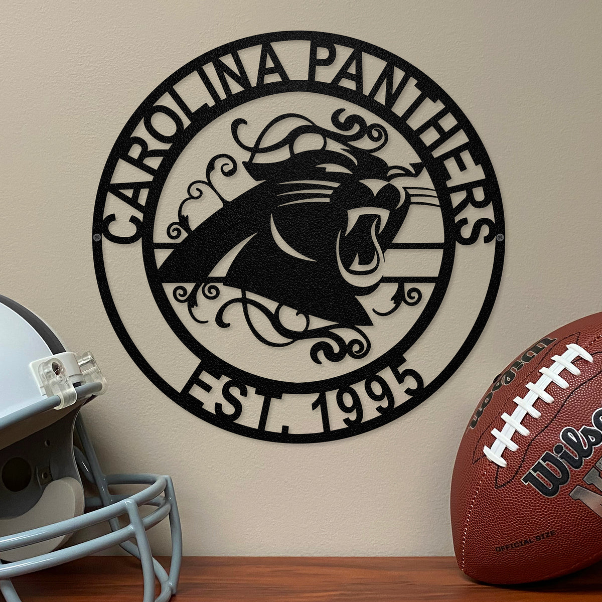 Carolina Panthers Laser Cut Metal Sign