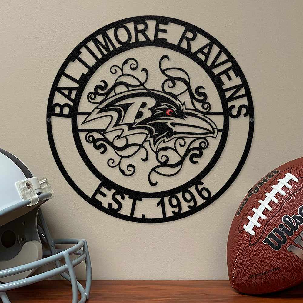 Baltimore Ravens Laser Cut Metal Sign