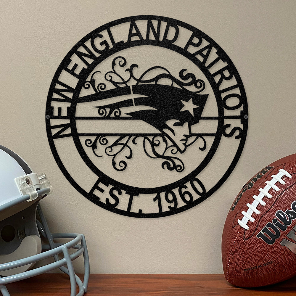 New England Patriots Laser Cut Metal Sign