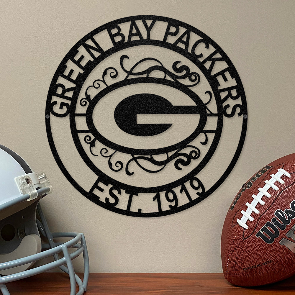 Green Bay Packers Laser Cut Metal Sign