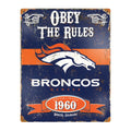 Denver Broncos Pub-Style Embossed Metal Sign