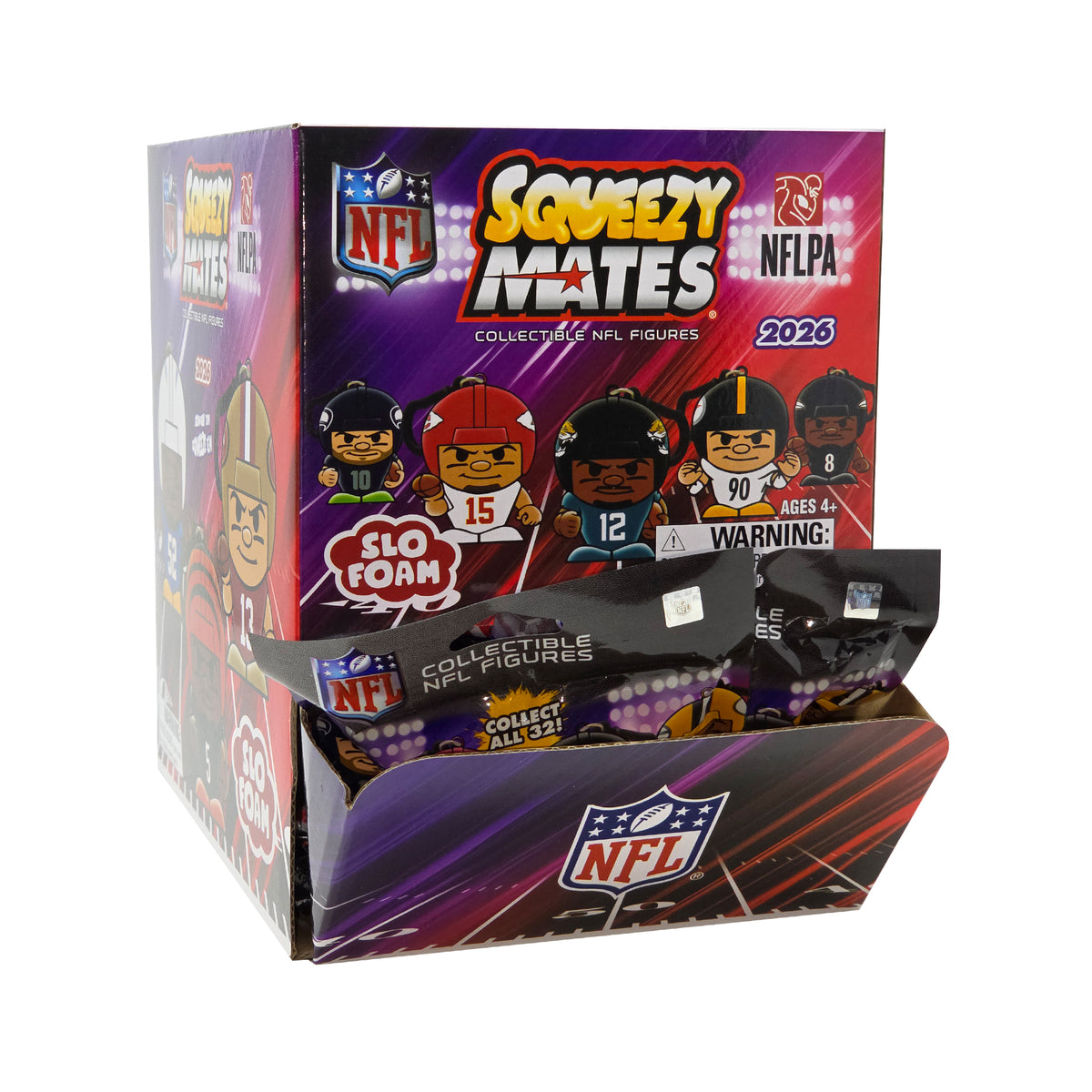SqueezyMates NFL 2026 Gravity Feed Display